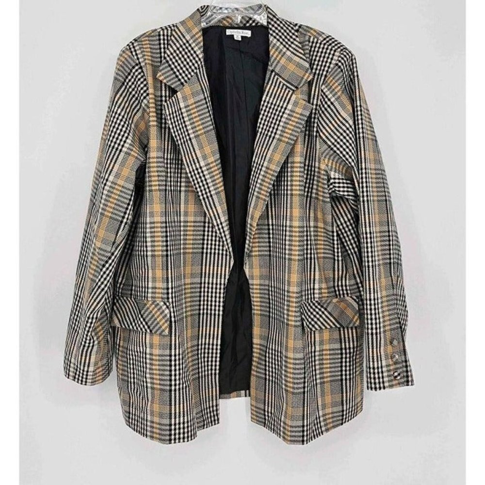 Plaid Women's Blazer Jacket
